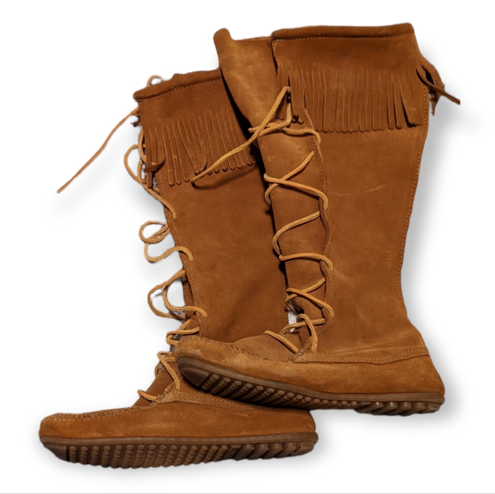 Minnetonka Knee High Boots Size 8